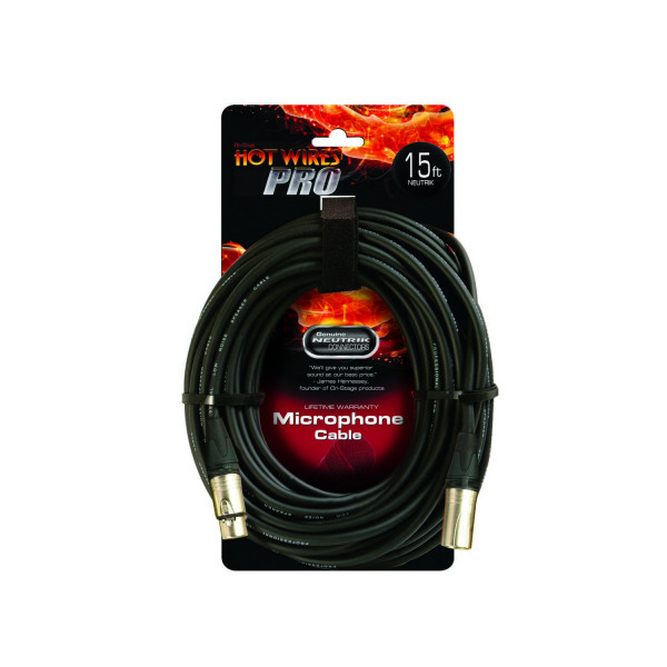 OnStage MC-15NN - микрофонный кабель XLR <-> XLR ( Neutrik), длина 4.57 м