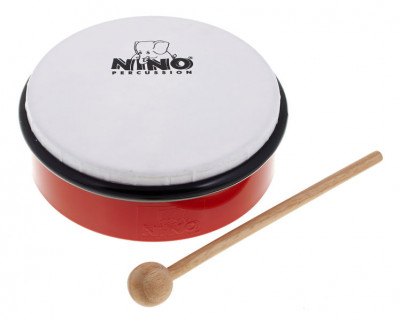 MEINL NINO5R ручной барабан 10' с колотушкой красный, мембрана пластик