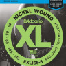 D'ADDARIO EXL165-5 Regular Light Top / Medium Bottom 45-135-струны для 5-струнной бас-гитары