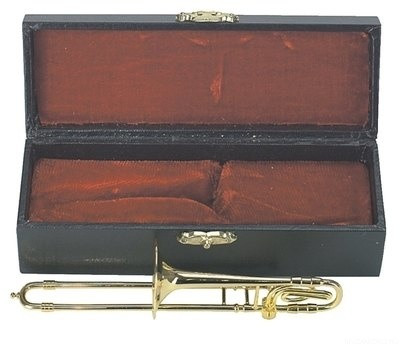 GEWA Miniature Instrument Trombone сувенир-тромбон латунный с футляром 15 см