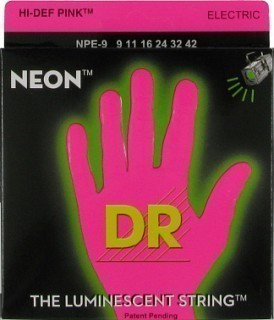 Струны для электрогитар люминесцентные DR NPE-9-46 NEON Pink