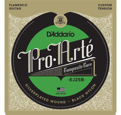 Струны для классической гитары D'ADDARIO EJ25B Flamenco три первые струны - black