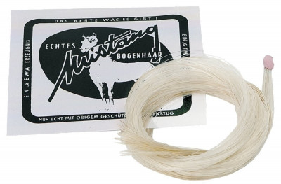Волос для смычка скрипки/альта Gewa Mustang, небеленый, натуральный, 80 см