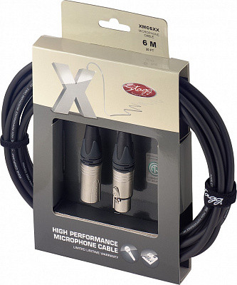 STAGG XMC6XX микрофонный кабель XLR мама-XLR папа 6 м