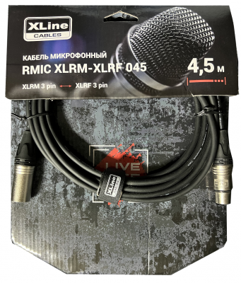 Кабель микрофонный Xline Cables RMIC XLRM-XLRF 045 XLR 3-pin male - XLR 3-pin female 4.5 м