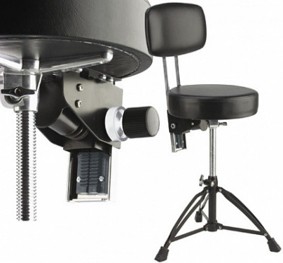 STAGG DT-280R BK стул для барабанщика круглый со спинкой