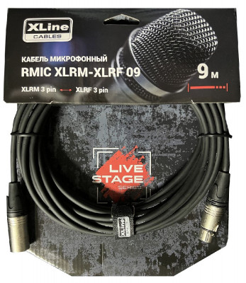 Кабель микрофонный Xline Cables RMIC XLRM-XLRF 09 XLR 3-pin male - XLR 3-pin female 9 м