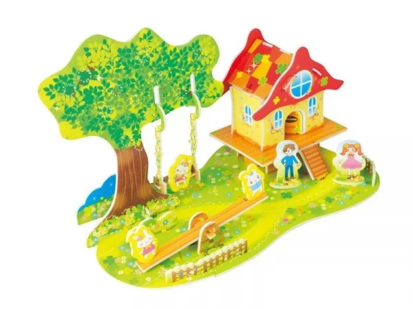 3D пазл из пенокартона ЛЕСНОЙ ДОМИК 3 (МИНИ СЕРИЯ) (29 деталей)