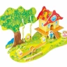 3D пазл из пенокартона ЛЕСНОЙ ДОМИК 3 (МИНИ СЕРИЯ) (29 деталей)