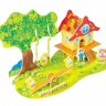 3D пазл из пенокартона ЛЕСНОЙ ДОМИК 3 (МИНИ СЕРИЯ) (29 деталей)