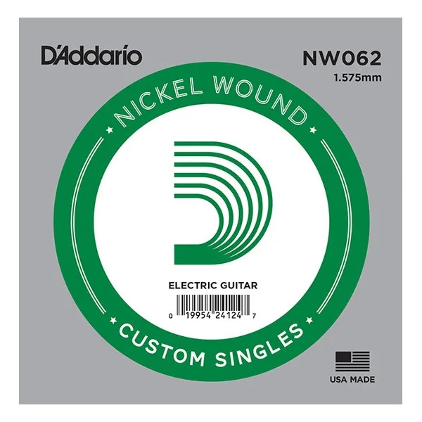 Одиночная струна для электрогитары D'ADDARIO NW062 .062