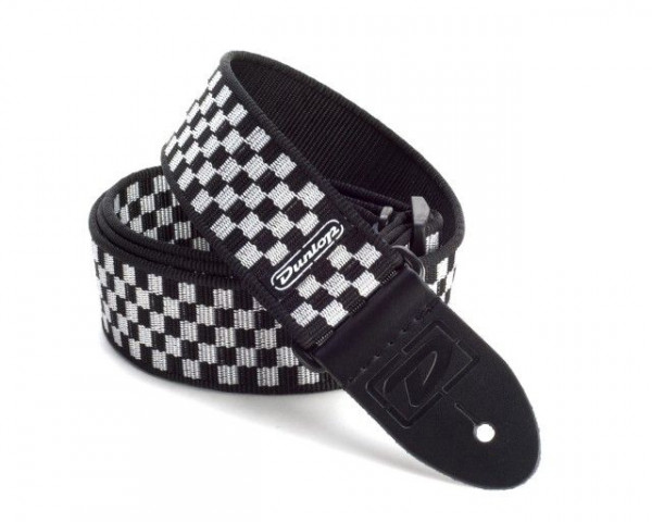 DUNLOP D38-31BK B&W Check 2 ремень гитарный