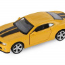 Машина "АВТОПАНОРАМА" Chevrolet Camaro SS, желтый, 1/43, инерция, откр. двери, в/к 17,5*12,5*6,5 см