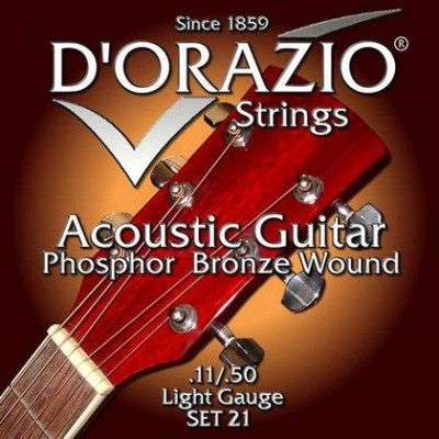 Струны для 12-струнной акустической гитары D'ORAZIO 17 11-50 среднее натяжение