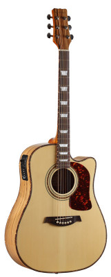 Электроакустическая гитара с эквалайзером MARTINEZ W-124 BC N натурального цвета