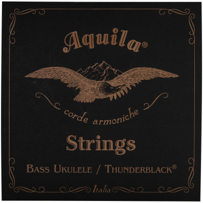 Струны для бас укулеле AQUILA THUNDERBLACK 170U мензура 23-26, блестящие черные