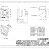 Amphenol AC3MDZ - Разъем XLR панельный папа 3 контакта