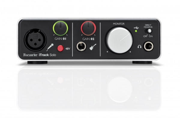 FOCUSRITE iTrack Solo (Lightning). Компактный USB интерфейс с возможностью записи на iPad.