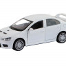 Машина "АВТОПАНОРАМА" Mitsubishi Lancer Evolution, белый, 1/41, откр. двери, в/к 17,5*12,5*6,5 см