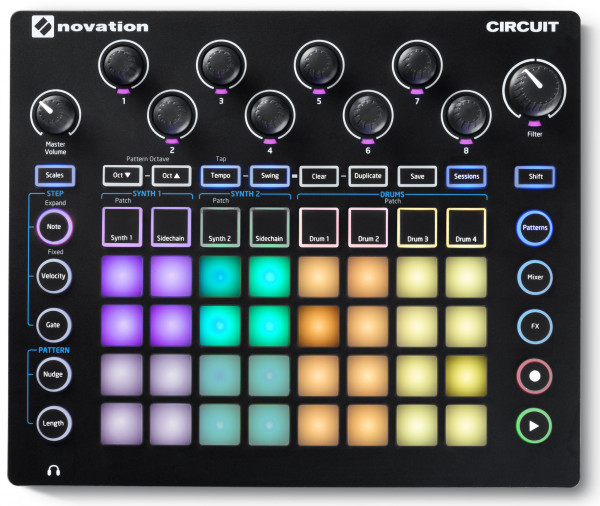 NOVATION CIRCUIT грув-бокс с матричным управлением