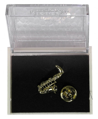 Значок на клипсе- саксофон GEWA Pins Saxophones Pick Boy золотое напыление