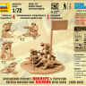 Сборные солдатики ZVEZDA Британский пулемет "Виккерс" с расчетом, 1/72