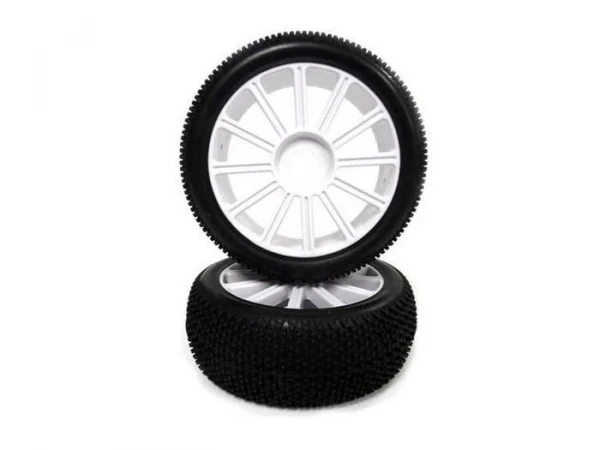 Колеса в сборе с белыми дисками для Himoto E8XBL,  2шт.