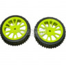 Комплект передних колес в сборе, желтые, для багги Himoto масштаба 1/16, 2шт.