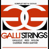 Струны для укулеле сопрано, концерт, тенор GALLI STRINGS G216R нейлон, цвет - красный