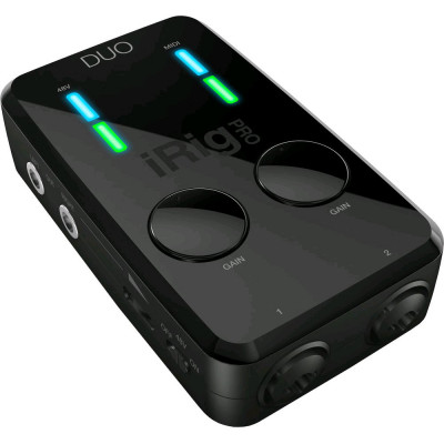 IK MULTIMEDIA iRig Pro DUO компактный аудио/midi интерфейс для цифрового подключения к iOS, Android, Mac и PC, 2 входа, 2 выхода