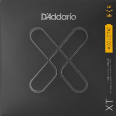 Струны D'ADDARIO XTABR1256 для акустической гитары 12-56 Custom Light