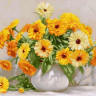 Картина по номерам 40х50 Бузин. Букет календулы (28 цветов) №2