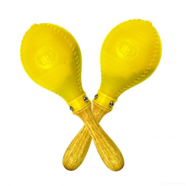 LP LP281 Professional Maracas маракасы пластиковые желтые, деревянная ручка