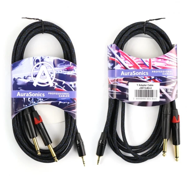 Аудио Y-кабель AuraSonics J35Y2J63-3