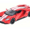 Машина Kinsmart 1:38 2017 Ford GT with printing инерция (1/12шт.) б/к