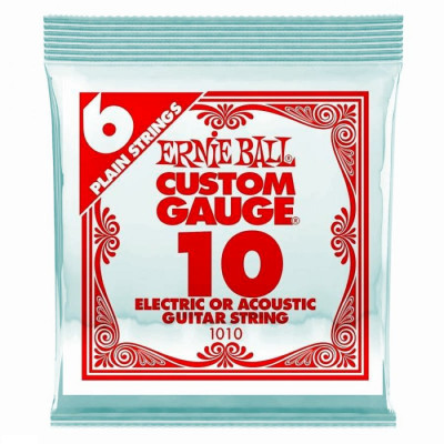 ERNIE BALL 1010 (.010) одна струна для акустической гитары или электрогитары