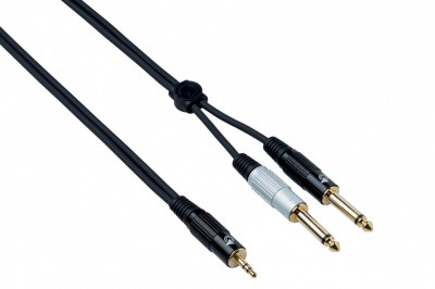 Кабель готовый BESPECO EAYMSJ500 JACK stereo 3.5 мм SS70BK-2 x JACK 6.3 мм S60BKB/S60BKR 5 м