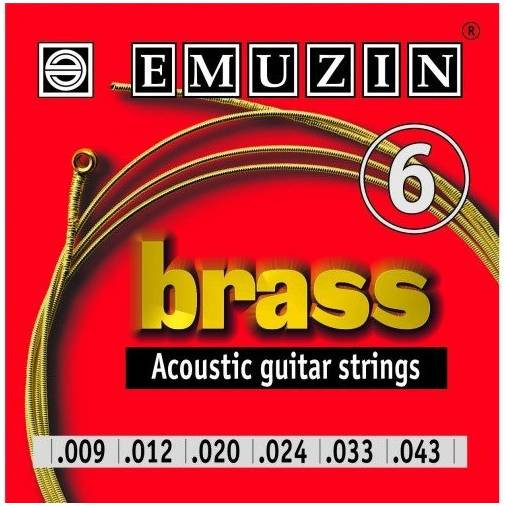 Струны для акустической гитары EMUZIN BRASS 009-043