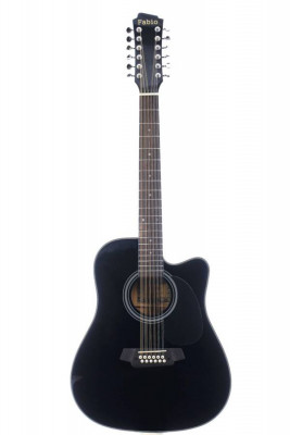 Fabio FB12 4010 BK акустическая 12-струнная гитара