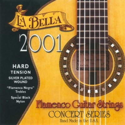 LA  BELLA 2001 Flamenco Black Nylon Hard Tension струны для фламенко гитары