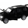 Машина "АВТОПАНОРАМА" Mitsubishi Pajero 4WD Tubro, черный, 1/33, свет, звук, в/к 17,5*13,5*9 см