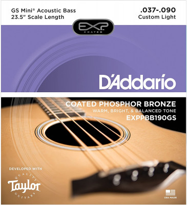 Струны для акустической бас-гитары (37-90) D'ADDARIO EXPPBB190GS Custom Light лёгкое натяжение