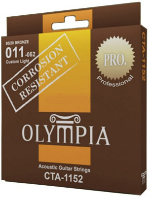 OLYMPIA CTA1152 Coated 80/20 Bronze Wound 11-52, струны для акустической гитары, бронза с дополнител