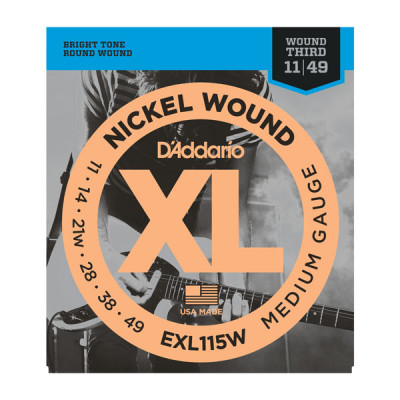 D'Addario EXL115W Набор 6 струн для электрогитары