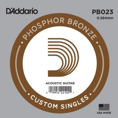 D'Addario PB023 одиночная струна для акустической гитары