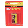 Батарейка Rich Energy 9V, "Крона", 6LR61 Alkaline (1шт)