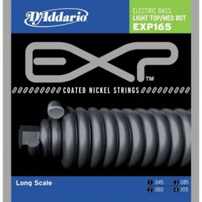 D'ADDARIO EXP165 Light Top / Medium Bottom 45-105-струны для 4-струнной бас-гитары