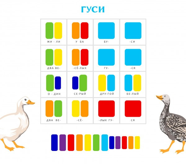 Схема игры на ксилофоне для детей по цветам