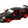 Машина "АВТОПАНОРАМА" Porsche 911 GT3 Cup, 1/32, темно-серый, свет, звук, в/к 17,5*13,5*9 см