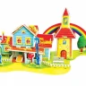 3D пазл из пенокартона РАДУЖНЫЙ ДОМ (МИНИ СЕРИЯ) (34 детали)